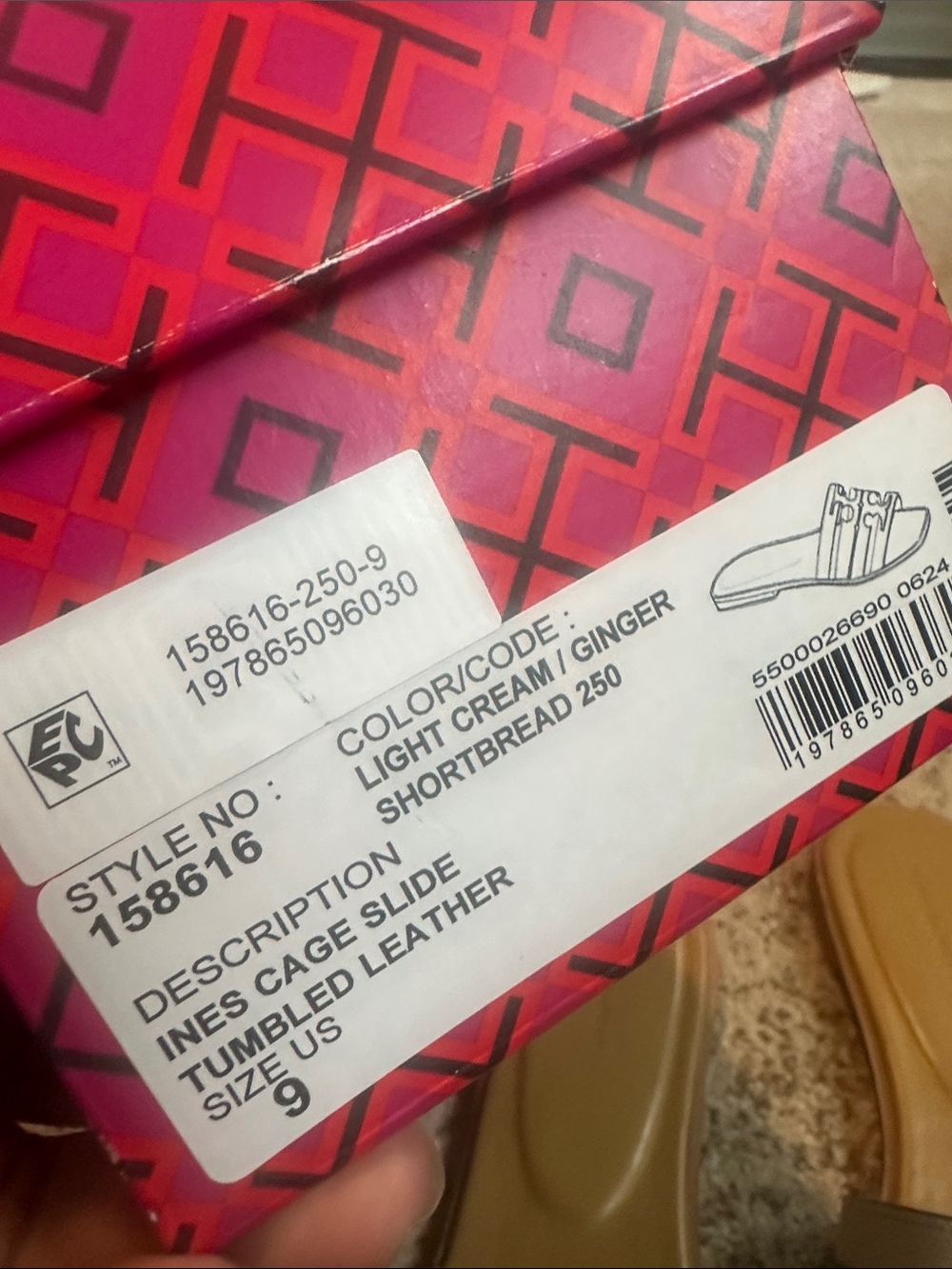 Tory Burch Women's Ines Cage Slide Leather Sandals 9 - Picture 6 of 7